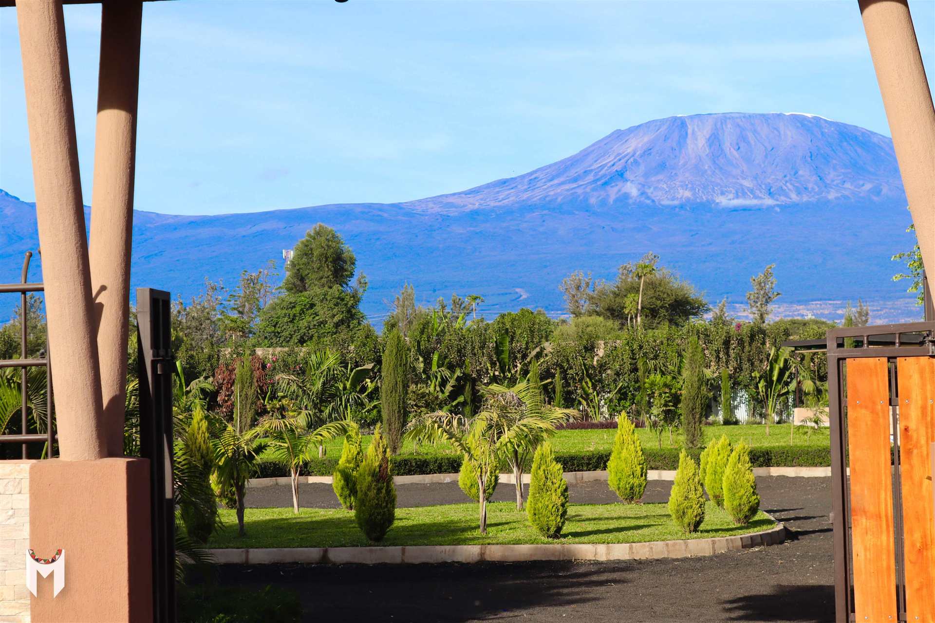 Garden views at Moipa Hotel near Amboseli